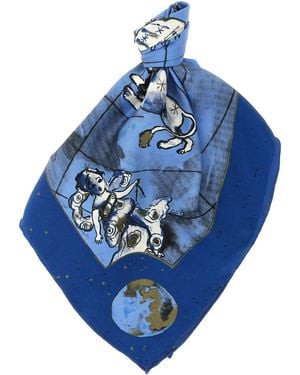 Diane von Furstenberg Zodiac Flag Scarf - Blue