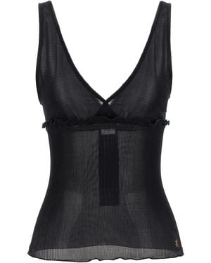 Saint Laurent 'Cassandre' Top - Black