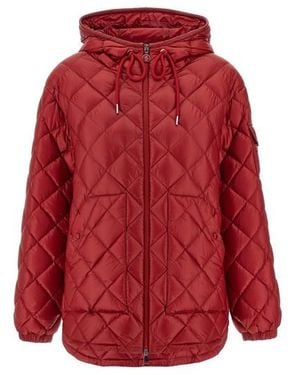 Moncler Diamond Quilting Down Jacket - Red