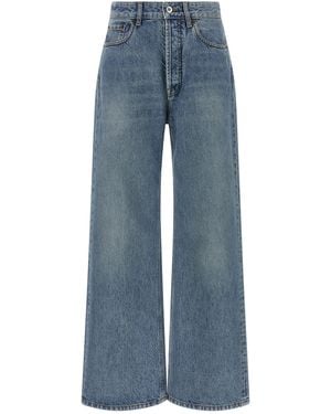 Miu Miu Logo Embroidery Jeans - Blue