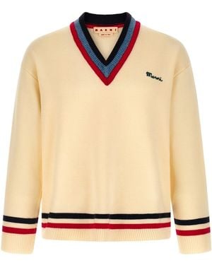 Marni Logo Embroidery Jumper - Natural