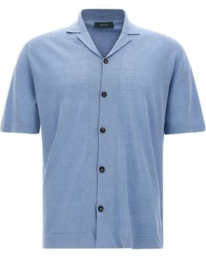 Zanone Short Sleeve Shirt - Blue
