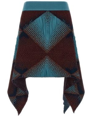 Kiko Kostadinov 'ikat Argyle' Skirt - Blue