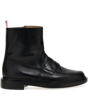 Thom Browne 'Penny Loafer' Ankle Boots - Black