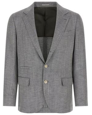Brunello Cucinelli Blazer Monopetto Decostruito - Grigio