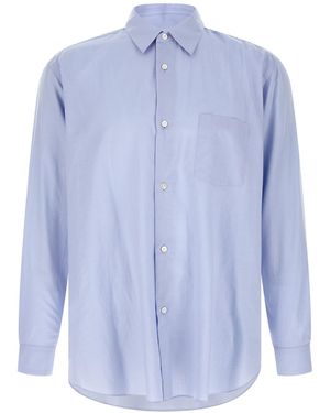 Ssstein Cotton And Silk Shirt - Blue