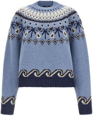 Alanui 'sweet Winter' Jumper - Blue