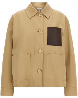 Loewe 'anagram' Workwear Jacket - Natural
