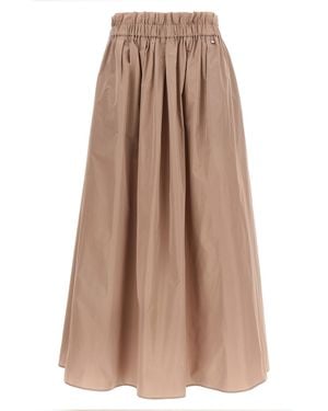 Herno New Techno Taffeta Skirt - Brown