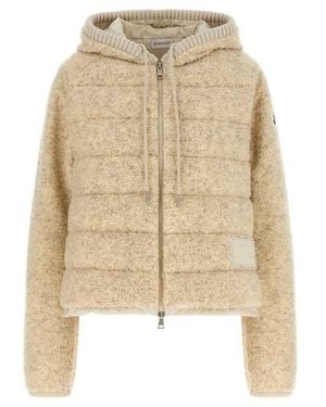 Moncler Felpa Con Cappuccio Teddy - Neutro