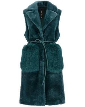 Blancha Gilet 'Merino Straight-Volpe Shadow' - Verde