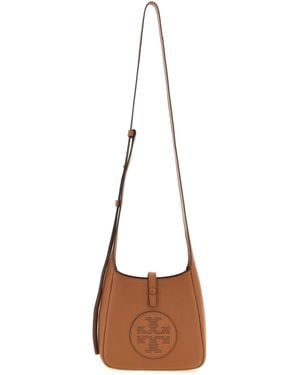 Tory Burch Crossbody Bag With Perforated Logo - Brown