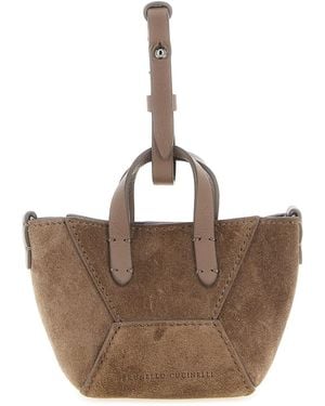 Brunello Cucinelli Mikro-Tasche "Bc Duo" - Braun