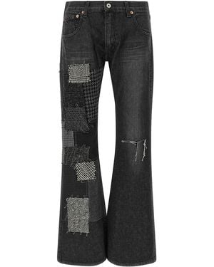Junya Watanabe Patchwork-Jeans - Schwarz