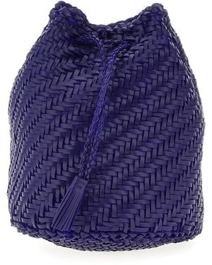 Dragon Diffusion 'pompom Double Jump' Bucket Bag - Blue