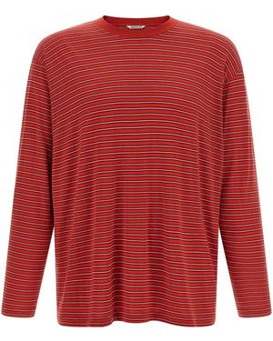 AURALEE Striped Jumper - Red