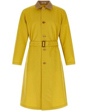 AURALEE Cappotto 'Wool Max Canvas' - Giallo
