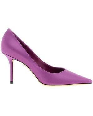 Jimmy Choo Structured Fabric Court Shoes - Purple