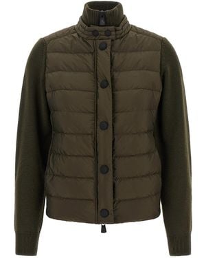 Moncler Cardigan Imbottito - Verde