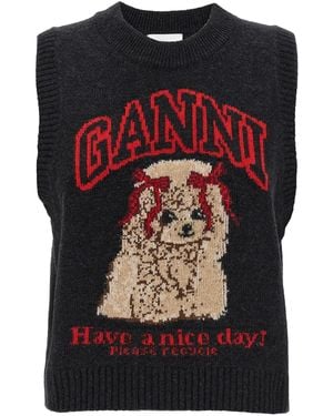 Ganni 'Dog' Vest - Black