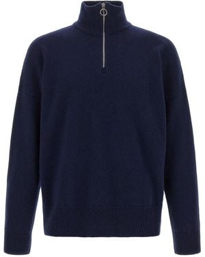LARMERI STUDIO Half-zip Jumper - Blue