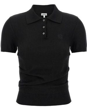 Loewe Polo Fianchi Arricciati - Nero