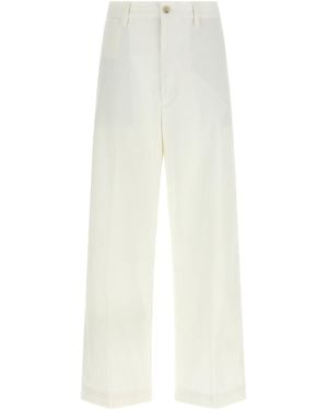 Polo Ralph Lauren Wide-Leg Cotton Chino Trousers - White