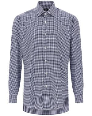 Barba Napoli Vichy Shirt - Blue