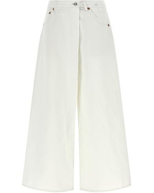 R13 Jeans With Asymmetrical Wrap Closure - White
