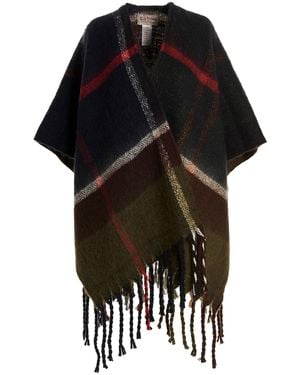 Barbour 'isla Boucle Serape' Cape - Black