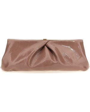 Dries Van Noten Patent Clutch - Brown