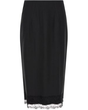 Ermanno Scervino Lace Sheath Skirt - Black