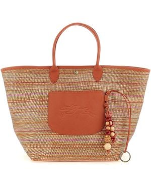 Longchamp 'le Panier Pliage' Shopping Bag - Brown
