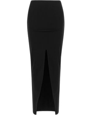 Rick Owens Knitted Maxi Skirt - Black