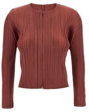 Pleats Please Issey Miyake 'monthly Colors: May' Jacket - Red