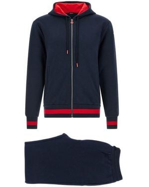 Kiton Completo Tuta Cotone - Blu