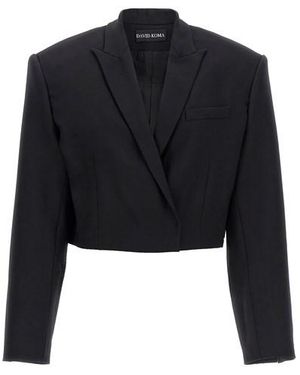 David Koma Blazer 'Cropped' - Nero