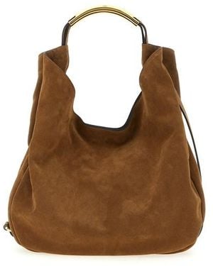 Moschino Borsa A Spalla 'Handle Me' Media - Marrone