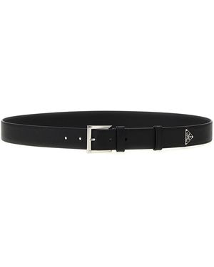 Prada Saffiano Leather Belt - Black