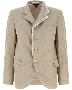 Comme des Garçons Double Layer Lapel Blazer - Natural