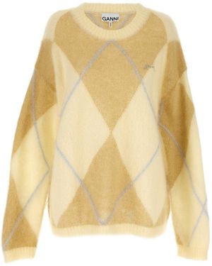 Ganni Maglia 'Light Mohair O-Neck' - Giallo