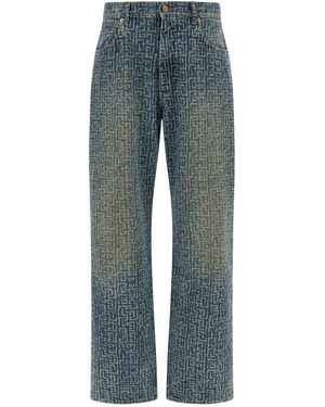 Balmain Jeans Monogram - Blue