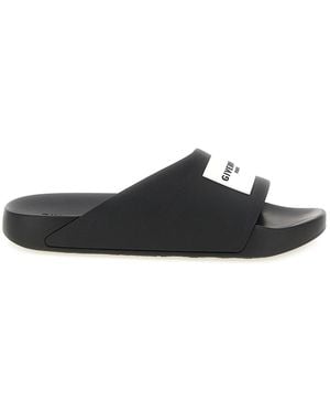 Givenchy 'label' Mules - Black