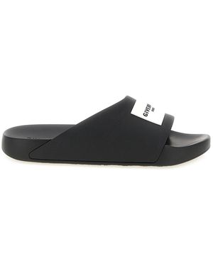 Givenchy 'label' Mules - Black