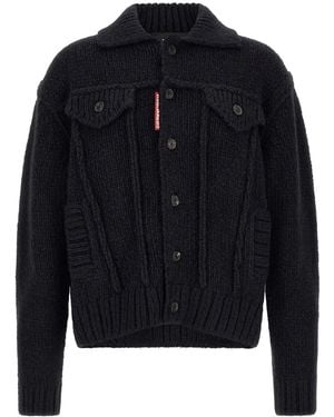 DSquared² Cardigan Toppe Logate - Blu