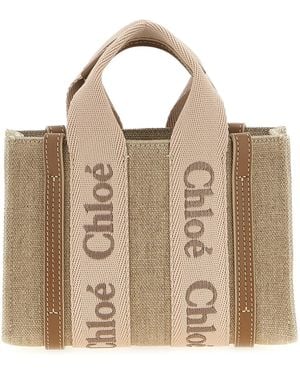 Chloé Mini-Handtasche "Woody" - Braun