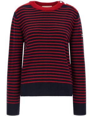 Ami Paris 'marinière' Jumper - Red
