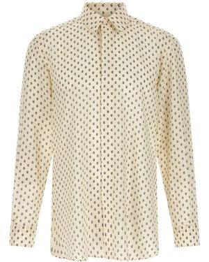 Tom Ford Paisley Silk Shirt - White