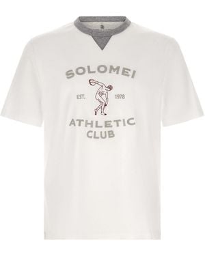 Brunello Cucinelli 'solomei Athletic Club' T-shirt - White