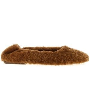Dries Van Noten Mules 'Furry Leather' - Brown